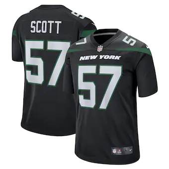 mens nike bart scott black new york jets retired player jer